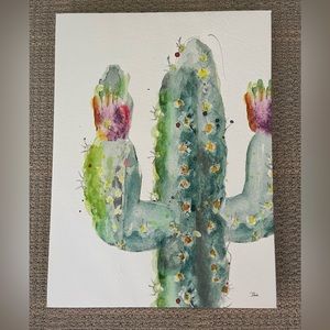 Cactus wall art 🌵12” x 16”